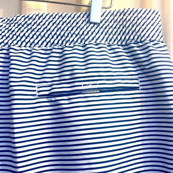 NWOT Men’s Nautica Blue and White Striped Nautical Swim Trunks Size XXL - Picture 5 of 7